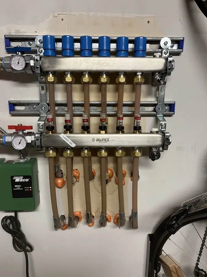 Plumber performing Gas Leak Detection at a residential property in Colonial Heights